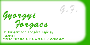 gyorgyi forgacs business card