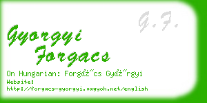 gyorgyi forgacs business card